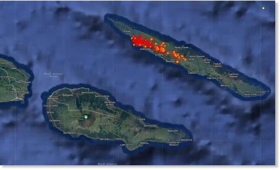 Posible erupción en las Azores, terremoto en Mauna Kea