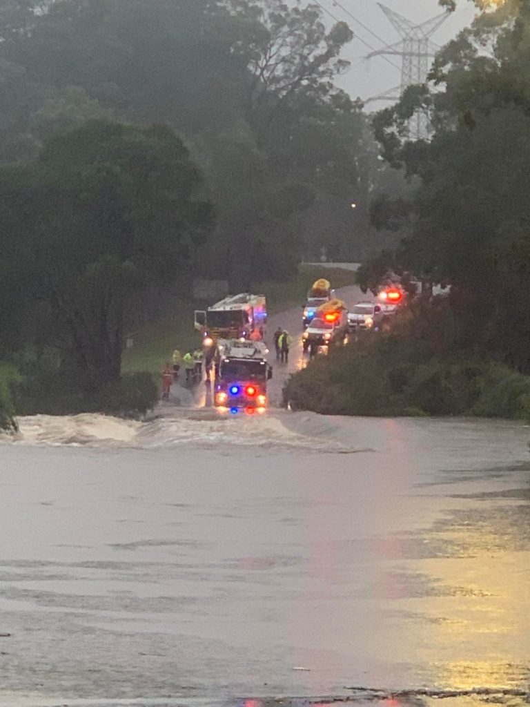 Floods in Glenfield, NSW, Australia, April 2022
