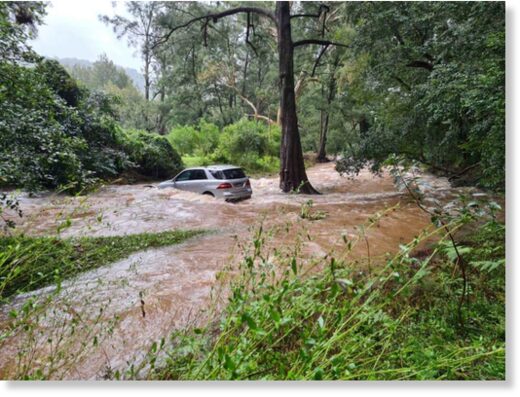 Flood rescue NSW Australia April 2022.