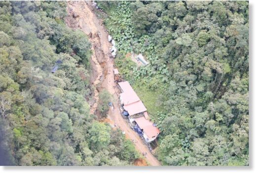 Landslide in Abriaquí, Antioquia Colombia