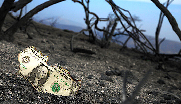 burnt dollar