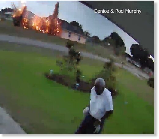 Rod Murphy, of Sebring, experienced the scare of his life when a bolt of lighting set his neighbor's backyard ablaze