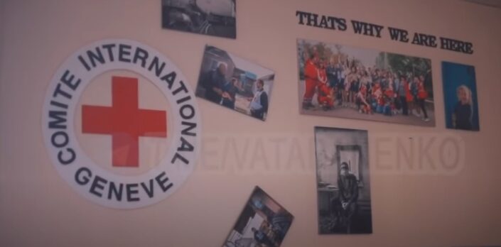 Base de la Cruz Roja en Mariupol.