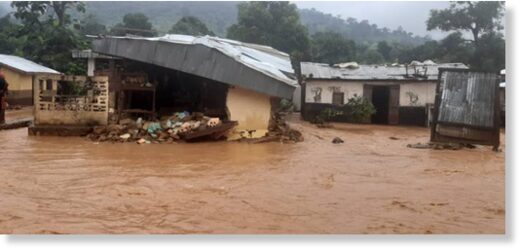 Flood damage in Bangui, Central African Republic
