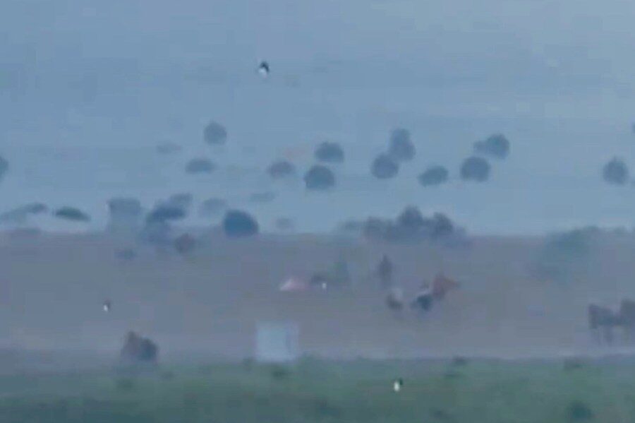 flying umbrellas
