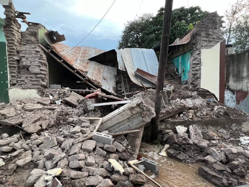Flood damage in Muzquiz, Coahuila, Mexico, August 2022