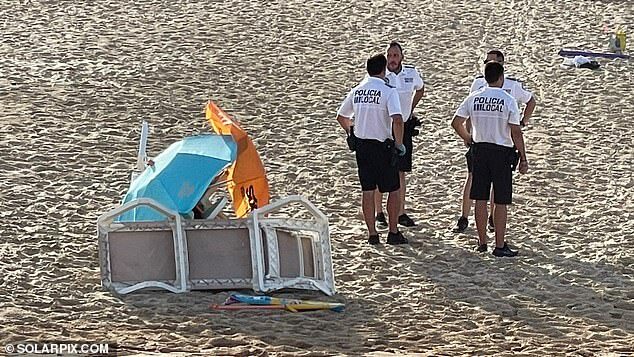 The drama occurred during a storm in the area and led to the popular beach, famed for its white sand and crystalline waters, being evacuated briefly to avoid a further tragedy