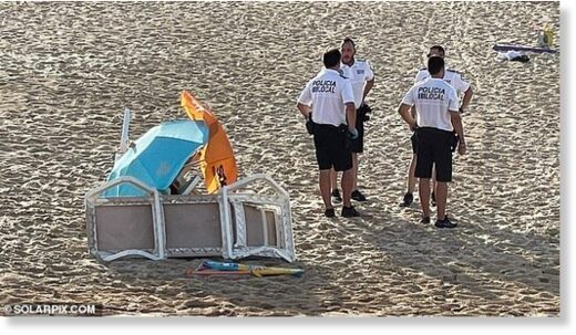 The drama occurred during a storm in the area and led to the popular beach, famed for its white sand and crystalline waters, being evacuated briefly to avoid a further tragedy