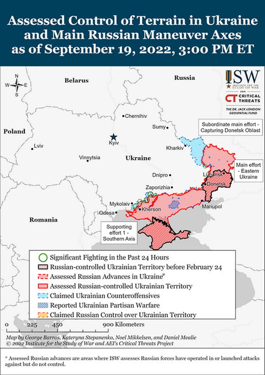 ukraine map russian control september 2022