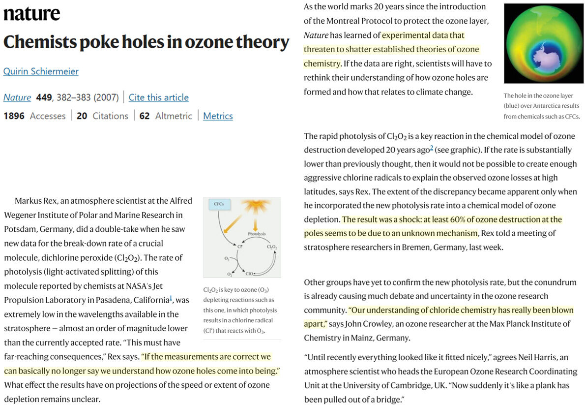 Holey Ozone Theory