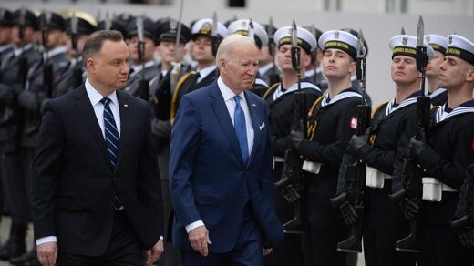 Joe Biden, junto al presidente polaco Duda.