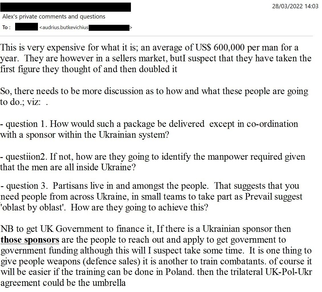 prevail partners british intelligence terror groups ukraine army