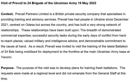 prevail partners terror groups britain ukraine private army Darren liddle