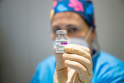 nurse astrazeneca vial