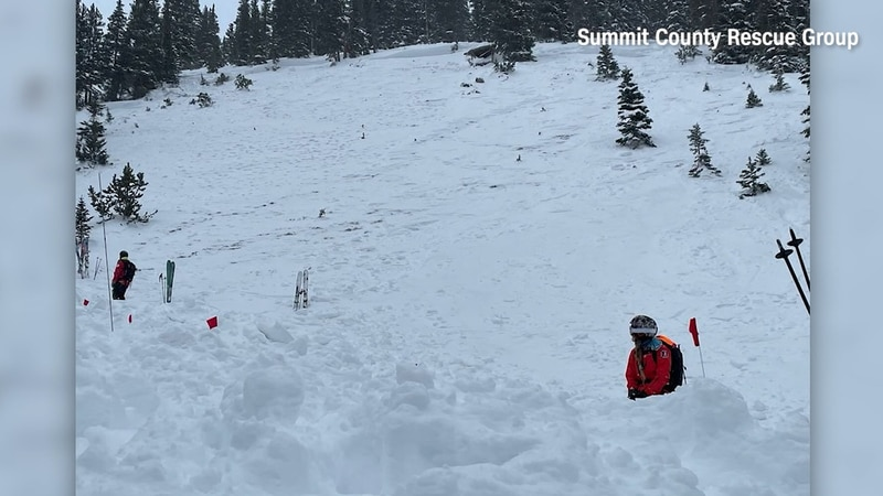An avalanche hit a father and son in a backcountry area of Breckenridge.
