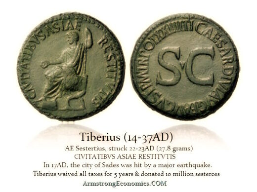 roman coin tiberius