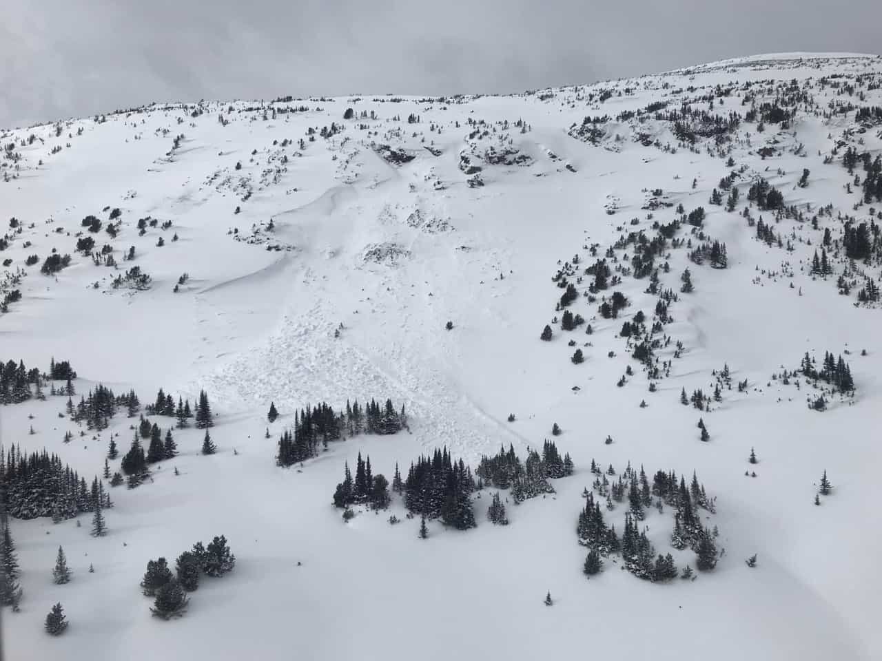 The scene of the fatal avalanche.