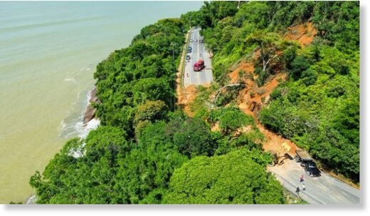 Landslide in Lagoinha, Brazil, February 2023.