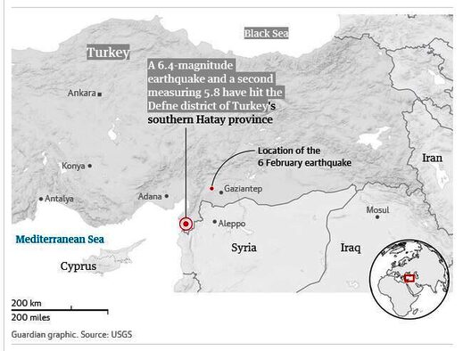 turkey syria coast earthquake february 20 2023