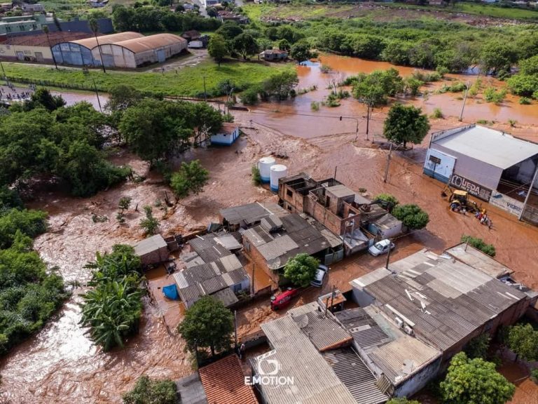 Floods in Bandeirantes, Parana, Brazil, March