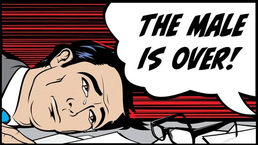 cartoon male is over
