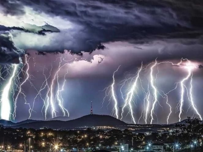Intense lightning over Western Australia
