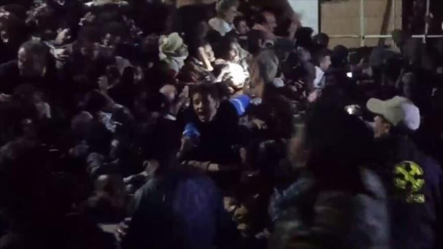 Una vista de la gente durante una estampida en Saná, capital yemení, 19 de abril de 2023.