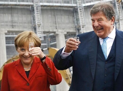 Angela Merkel y el CEO de RWE.