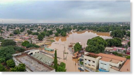 Floods in Luanda, Angola, April 2023.