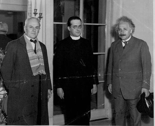 Robert A. Millikan, Georges Lemaître, Albert Einstein