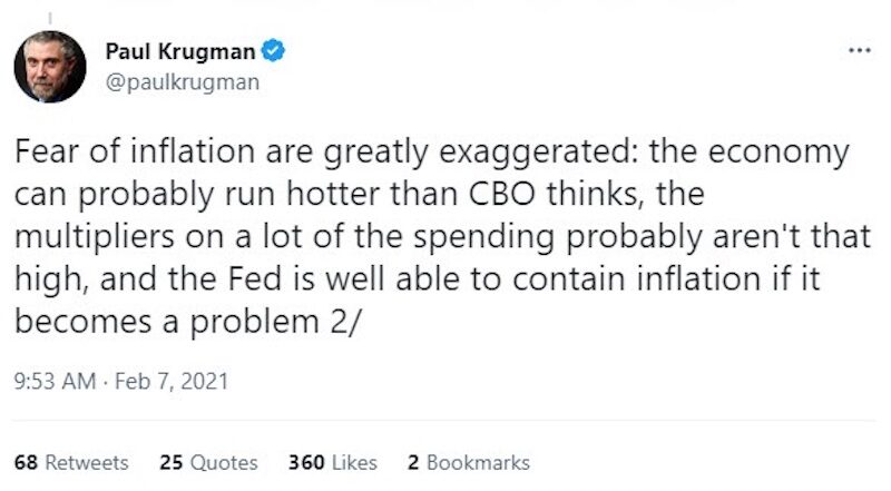 Krugman tweet