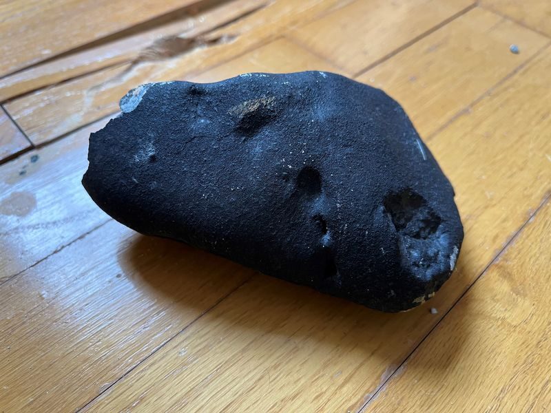 A metallic object believed to be a meteorite crashed through the roof a home on Old Washington Crossing Pennington Road in Hopewell Township on Monday, May 8, 2023.