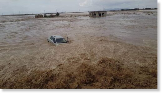 Flood damage in Algeria, May 2023.