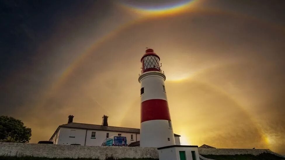 Steven Lomas captured the stunning spectacle over Souter Point lighthouse