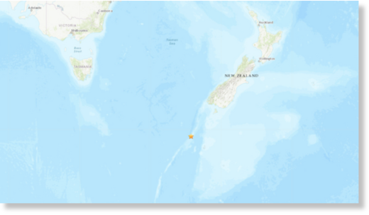 New Zealand's GeoNet monitoring agency said the earthquake had a magnitude of 6.0 with the epicenter 450 kilometers (279 miles) south of Stewart Island, near the Puysegur subduction zone.