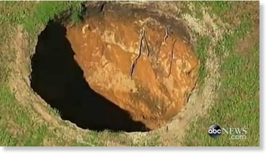 The sinkhole had reopened and fire crews