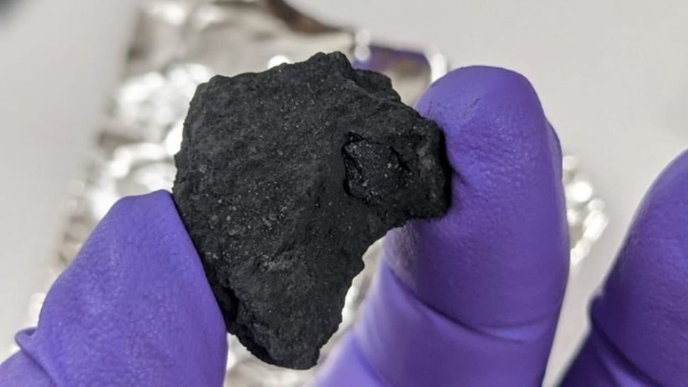 tiny fragment of a meteorite