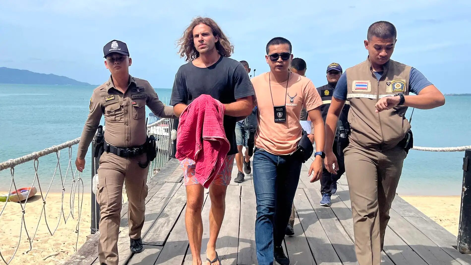 Daniel Sancho, en custodia policial.