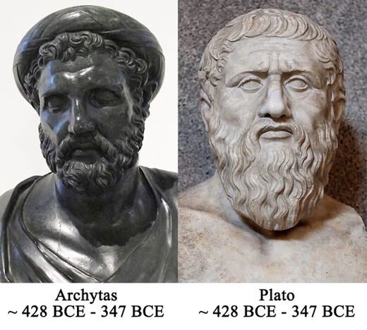 greek philosophy archytas plato busts