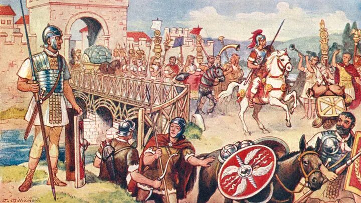 Clic para aumentar column of Roman soldiers