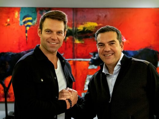 Izquierda Stefanos Kasselakis y derecha Tsipras