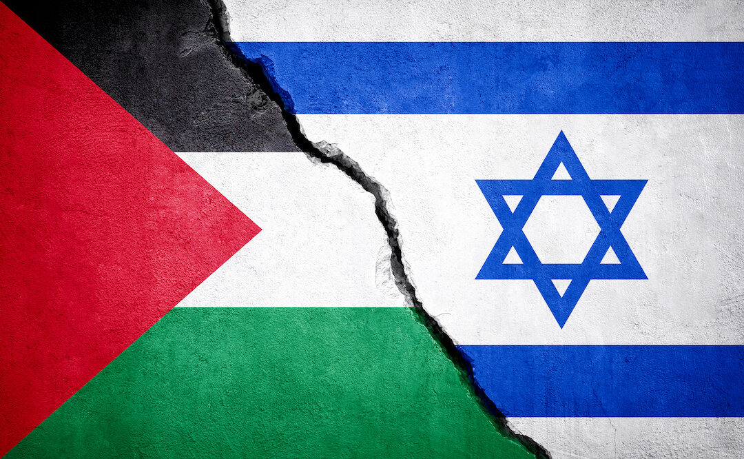 palestine israel flags