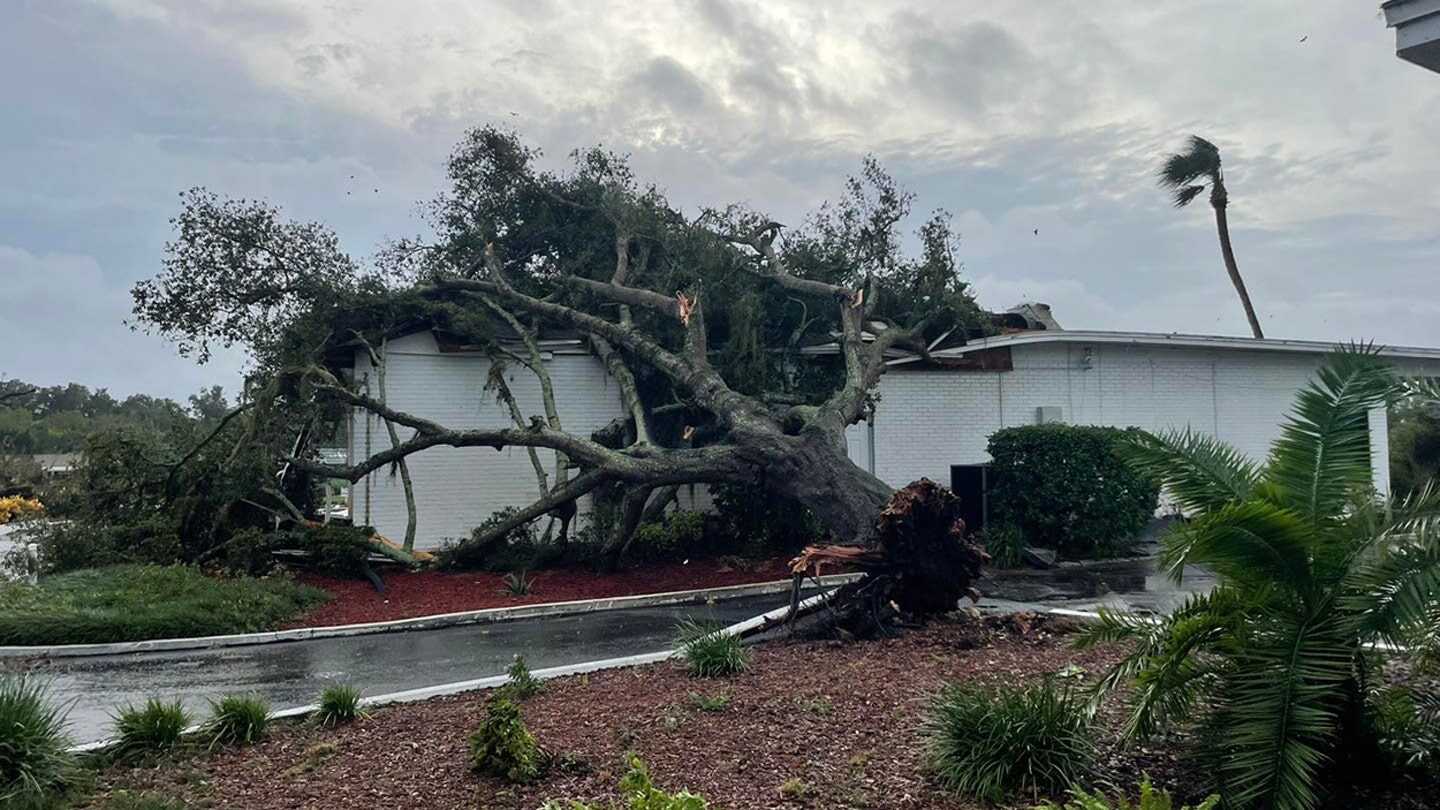 A look at the damage at Plantation Resort Golf Country Club in Crystal River, Florida, on Thursday.