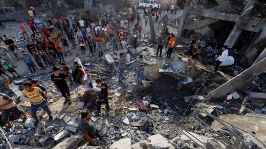 Ataque israelí al hospital Al-Ahli en la ciudad de Gaza causó más de 500 muertos, 17 de octubre de 2023.