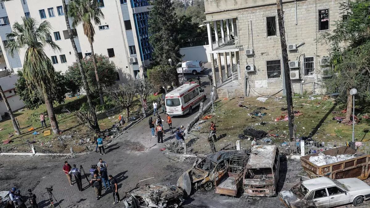 Ataque aéreo contra el hospital Al Ahli de Gaza