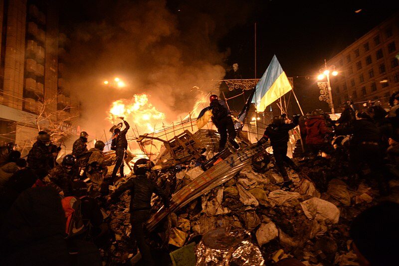 Protesta del Maidán en Kiev el 18-02-2014