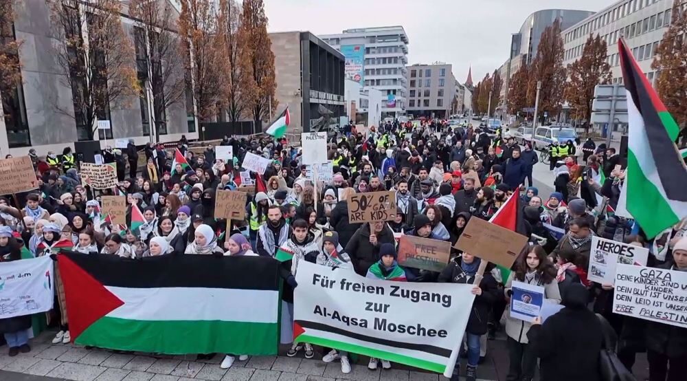 Manifestación por Palestina en Nuremberg, Alemania