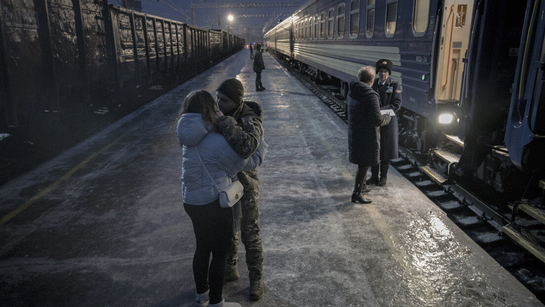 Soldier departing