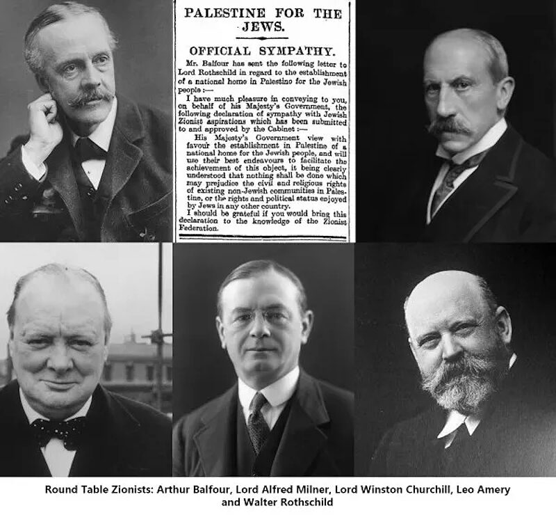 round table zioinists balfour churchill milner anery rothschild