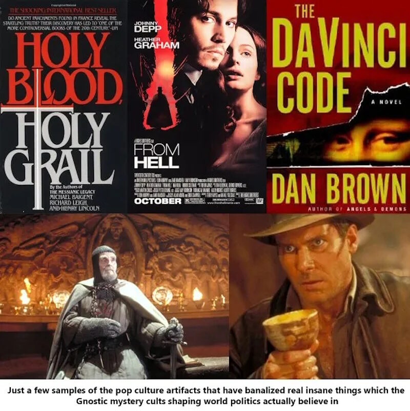 pop culture grail ark covenant davinci code movies books